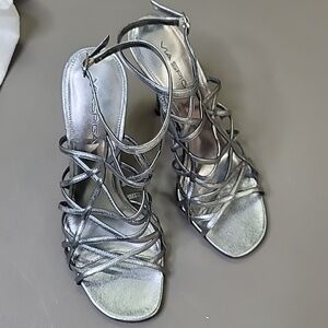 Via spiga silver leather Web Sandals